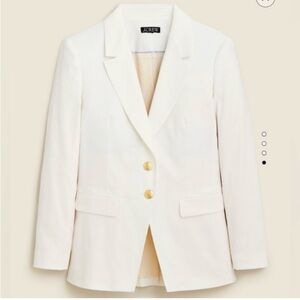 J. Crew - 2024 Madelyn Blazer in Linen Blend - Color Ivory Size 4 - BZ883 - NWT